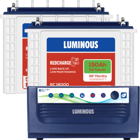 Luminous Eco Volt Neo1650 Home UPS and 2pcs Luminous Red Charge RC 18000